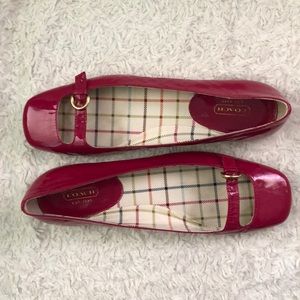 Coach Pink Patent Leather Flats
